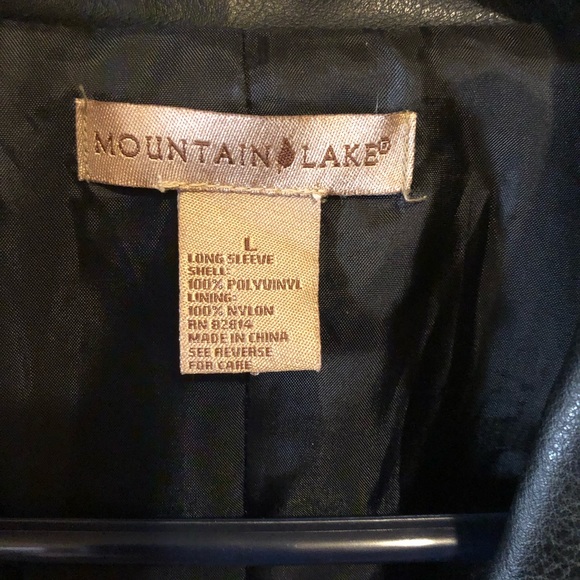 Ladies black Faux Leather jacket - Picture 3 of 5